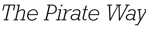 Font : Rockwell-Light-Italic 2 Custom Text : The Pirate Way Test your own text here Click to download or to view this font on a tshirt that can be custom printed in Bali